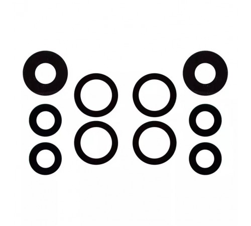 Скло камери для Samsung A325 Galaxy A32, чорне, без рамки, комплект 5 шт.