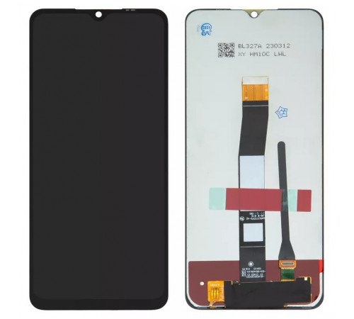 Дисплей для Xiaomi Poco C40, Redmi 10C, чорний, без рамки, Оригінал (переклеєне скло)