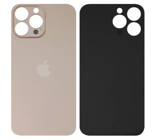Задняя панель корпуса для iPhone 13 Pro Max, золотистая, нужно снять стекло камеры, Gold, small hole