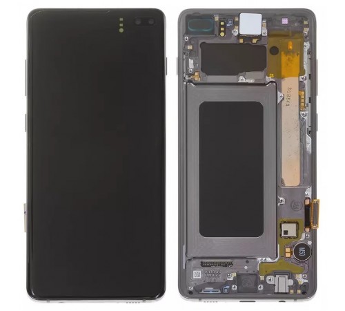 Дисплей для Samsung G975 Galaxy S10 Plus, черный, с рамкой, Original, сервисная упаковка, #GH82-18849A/GH82-18834A