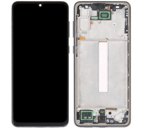 Дисплей для Samsung A336 Galaxy A33 5G, чорний, Best copy, з рамкою, Copy (TFT)