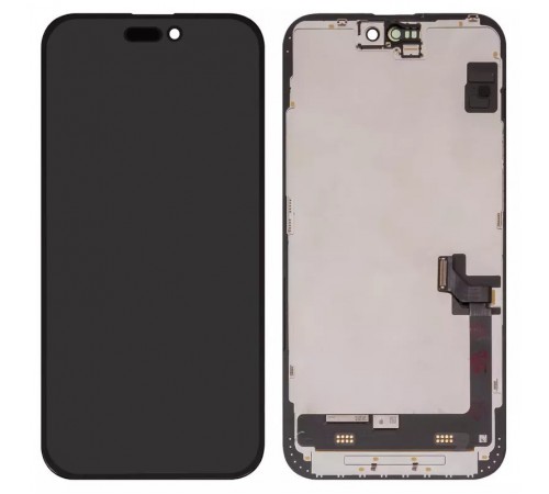 Дисплей для iPhone 15 Plus, черный, с рамкой, Оригинал (переклеено стекло)