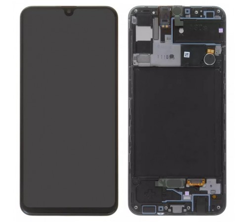 Дисплей для Samsung A307 Galaxy A30s, черный, с рамкой, Original (PRC)