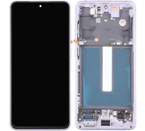 Дисплей для Samsung G990B Galaxy S21 FE 5G, лавандовый (Lavender), с рамкой, High Copy (OLED)