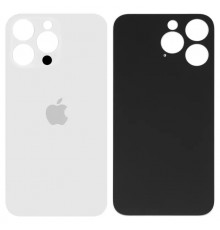 Задняя панель корпуса для iPhone 14 Pro Max, белая, не нужно снимать стекло камеры, big hole