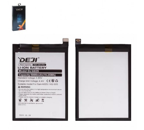 Аккумулятор Deji HQ-50S для Samsung A025F/DS Galaxy A02s, A037F Galaxy A03s, M025 Galaxy M02s, Li-ion, 3,85 B, 5000 мАч Аккумулятор Deji HQ-50S для Samsung A025F/DS Galaxy A02s, A037F Galaxy A03s, M025 Galaxy M02s, Li-ion, 3,85 B, 5000 мАч
