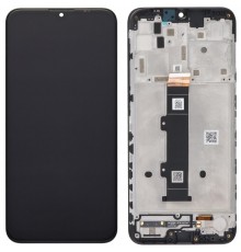 Дисплей для Motorola Moto G10 XT2127, Moto G20 XT2128, черный, с рамкой, High Copy