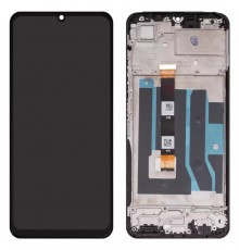 Дисплей для Realme Note 50, черный, с рамкой, High Copy, RMX3834