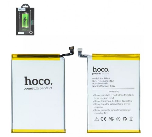 Аккумулятор Hoco BN56 для Xiaomi Poco C50, Redmi 9A, Redmi A1, Li-Polymer, 3,85 B, 5000 мАч Аккумулятор Hoco BN56 для Xiaomi Poco C50, Redmi 9A, Redmi A1, Li-Polymer, 3,85 B, 5000 мАч