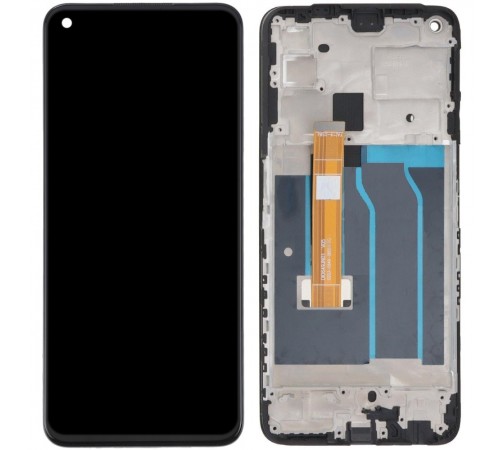 Дисплей для Realme 7 (Global), черный, с рамкой, High Copy CPH2161