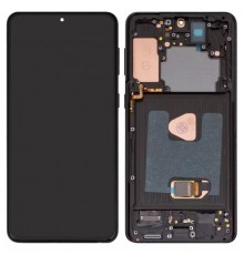 Дисплей для Samsung G996 Galaxy S21 Plus 5G, чорний, з рамкою, High Copy original LCD size, (OLED)
