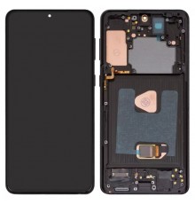 Дисплей для Samsung G996 Galaxy S21 Plus 5G, черный, с рамкой, High Copy original LCD size, (OLED)