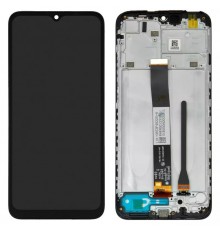 Дисплей для Xiaomi Redmi 10A, чорний, з рамкою, Original (PRC)