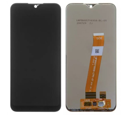Дисплей для Samsung A015 Galaxy A01, A015F Galaxy A01, черный, без рамки, Оригинал (переклеено стекло), с узким коннектором