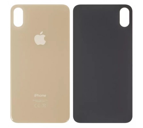 Задня панель корпусу для iPhone XS Max, золотиста, не потрібно знімати скло камери, big hole