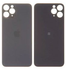 Задняя панель корпуса для iPhone 11 Pro, серая, не нужно снимать стекло камеры, big hole, matte space gray