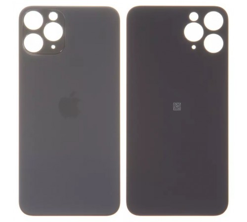Задняя панель корпуса для iPhone 11 Pro, серая, не нужно снимать стекло камеры, big hole, matte space gray