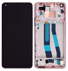 Дисплей для Xiaomi Mi 10 Lite, рожевий (Peach Pink), з рамкою, Copy (TFT), M2002J9G