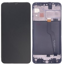 Дисплей для Samsung A105 Galaxy A10, черный, с рамкой, High Copy
