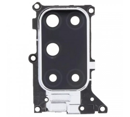 Скло камери для Oppo A52, A72, A92, сріблястий, з рамкою