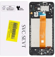 Дисплей для Samsung A022F Galaxy A02, черный, с рамкой, Original