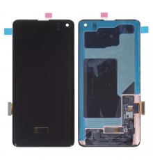 Дисплей для Samsung G973 Galaxy S10, черный, без рамки, Оригинал (переклеено стекло)