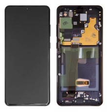 Дисплей для Samsung G988 Galaxy S20 Ultra, черный (Cosmic Black), с рамкой, Original (PRC)