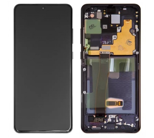 Дисплей для Samsung G988 Galaxy S20 Ultra, чорний (Cosmic Black), з рамкою, Original (PRC)
