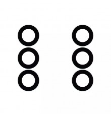 Скло камери для Samsung A136 Galaxy A13 5G, чорне, без рамки, комплект 3 шт.