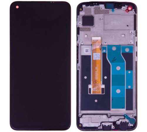 Дисплей для Realme 6, чорний, з рамкою, Original (PRC), p/n: DI0649JN00