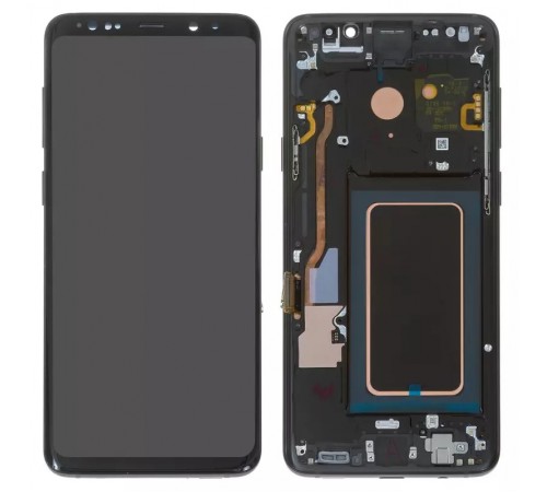 Дисплей для Samsung G965 Galaxy S9 Plus, черный, с рамкой, Оригинал (переклеено стекло), midnight black Дисплей для Samsung G965 Galaxy S9 Plus, черный, с рамкой, Оригинал (переклеено стекло), midnight black