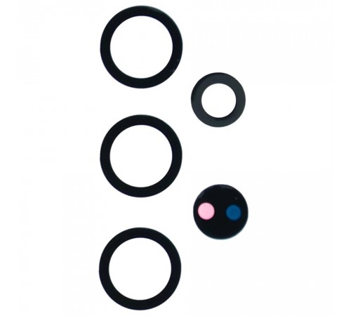 Стекло камеры для Samsung S918 Galaxy S23 Ultra, черное, без рамки, комплект 5шт.