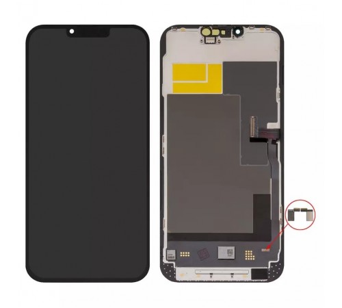 Дисплей для iPhone 13 Pro Max, чорний, з рамкою, High Copy без мікросхеми, (OLED)