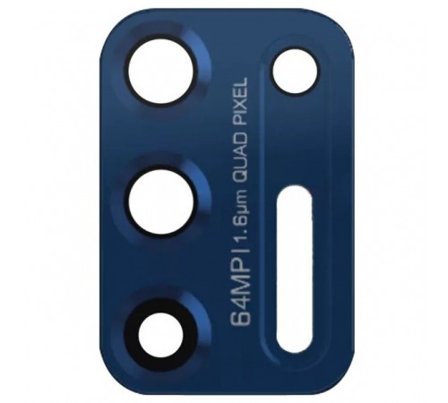 Скло камери для Motorola Moto G9 Plus XT2087-1, синє (Indigo Blue), без рамки