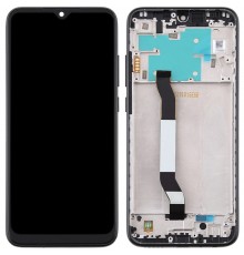 Дисплей для Xiaomi Redmi Note 8, чорний, Лого Redmi, чорний (Space Black), з рамкою, Original (PRC)