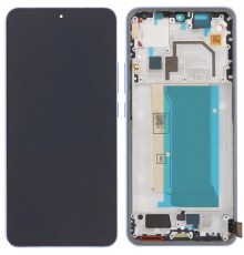 Дисплей для Xiaomi 13T, 13T Pro, голубой (Alpine Blue), с рамкой, Original (PRC) (переклеено стекло), 2306EPN60G, 23078PND5G, 23078RKD5C