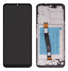 Дисплей для Samsung A226 Galaxy A22 5G, чорний, з рамкою, High Copy