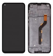 Дисплей для Tecno Spark 5 (KE5, KD7S); Infinix Hot 9 (X655), черный, с рамкой, High Copy