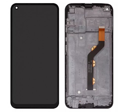 Дисплей для Tecno Spark 5 (KE5, KD7S); Infinix Hot 9 (X655), чорний, з рамкою, High Copy