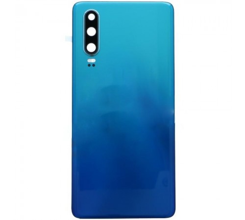 Задняя панель корпуса для Huawei P30, синяя (Aurora) + стекло камеры