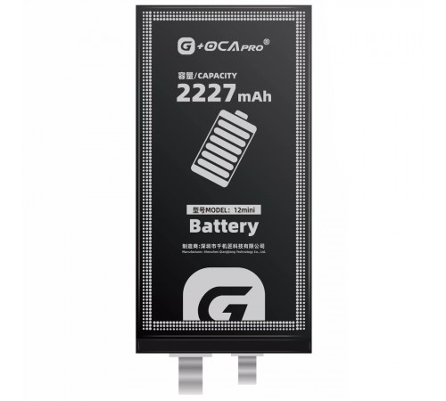 Акумулятор G-OCA Pro для iPhone 12 mini, Li-ion, 3,85 В, 2227 мАг, без контролера, (A2471)
