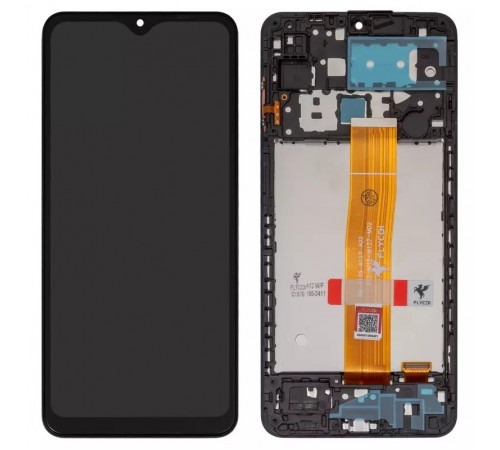 Дисплей для Samsung A125F Galaxy A12, черный, с рамкой, FLYCDI, SM-A125-A127-A02