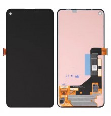 Дисплей для Google Pixel 5a 5G, чорний, без рамки, Оригінал (переклеєно скло)