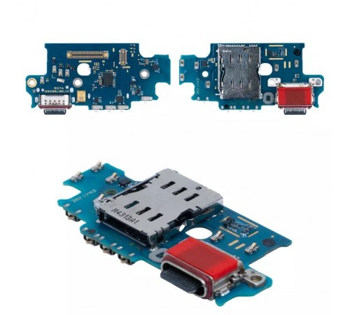 Шлейф для Samsung S926 Galaxy S24 Plus, коннектора зарядки, микрофона, плата зарядки, Original (PRC)