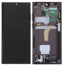 Дисплей для Samsung S908B Galaxy S22 Ultra 5G, серый (Graphite), с рамкой, Original (PRC), #GH82-27483E