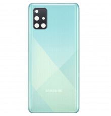 Задняя панель корпуса для Samsung A715F/DS Galaxy A71, голубая (Prism Crush Blue) + стекло камеры