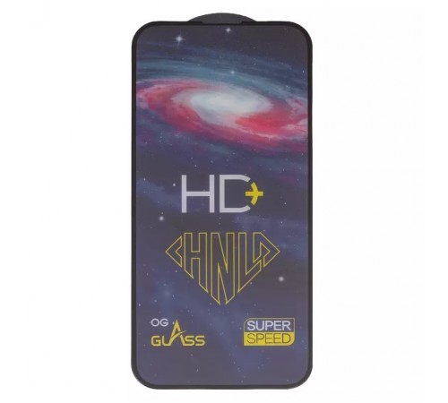 Захисне скло ASP для Apple iPhone 15 Plus, 0,33 мм 9H, сумісне з чохлом, Full Glue, чорне, HD+ 