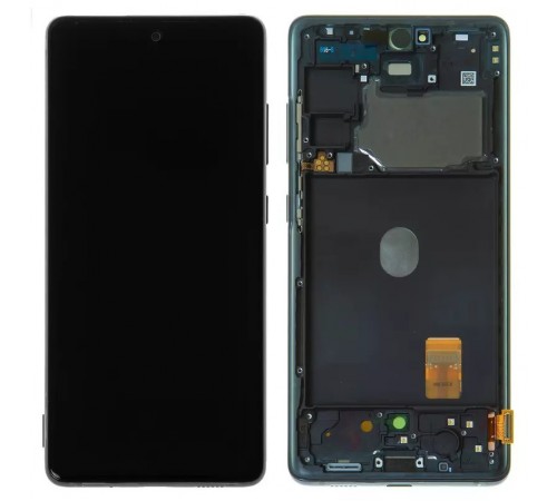 Дисплей для Samsung G780 Galaxy S20 FE, синій, з рамкою, Original, сервісна упаковка, #GH82-24220A/GH82-24219A
