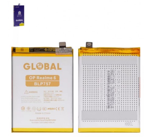 Аккумулятор Mechanic BLP757 для Realme 6, 6 Pro, 6s, Li-Polymer, 3,87 B, 4210 мАч