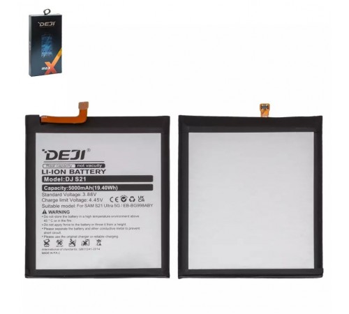 Акумулятор Deji EB-BG998ABY для Samsung G998 Galaxy S21 Ultra 5G, Li-ion, 3,88 В, 5000 мАг